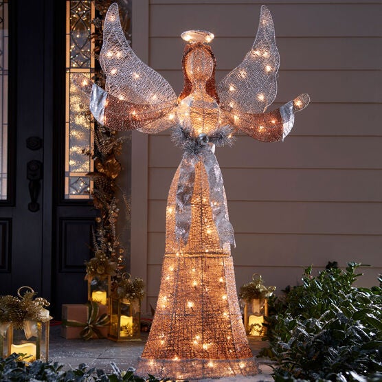 58"H LED Glitter Angel, MULTI, hi-res image number null