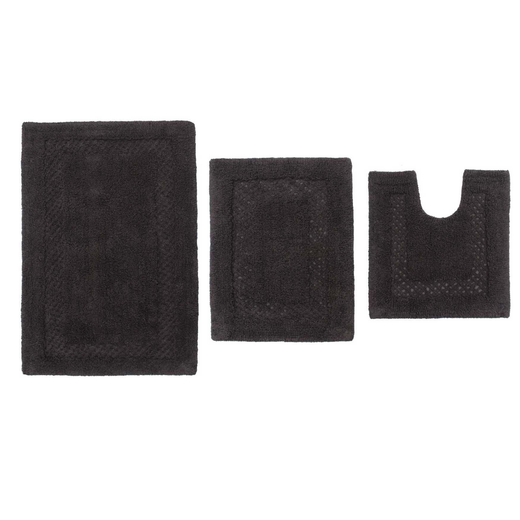 Classy Bathmat 3 Piece Bath Rug Collection, GREY, hi-res image number 0