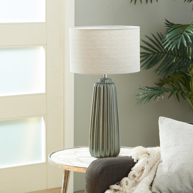 Grey Ceramic Traditional Table Lamp, , alternate image number 10