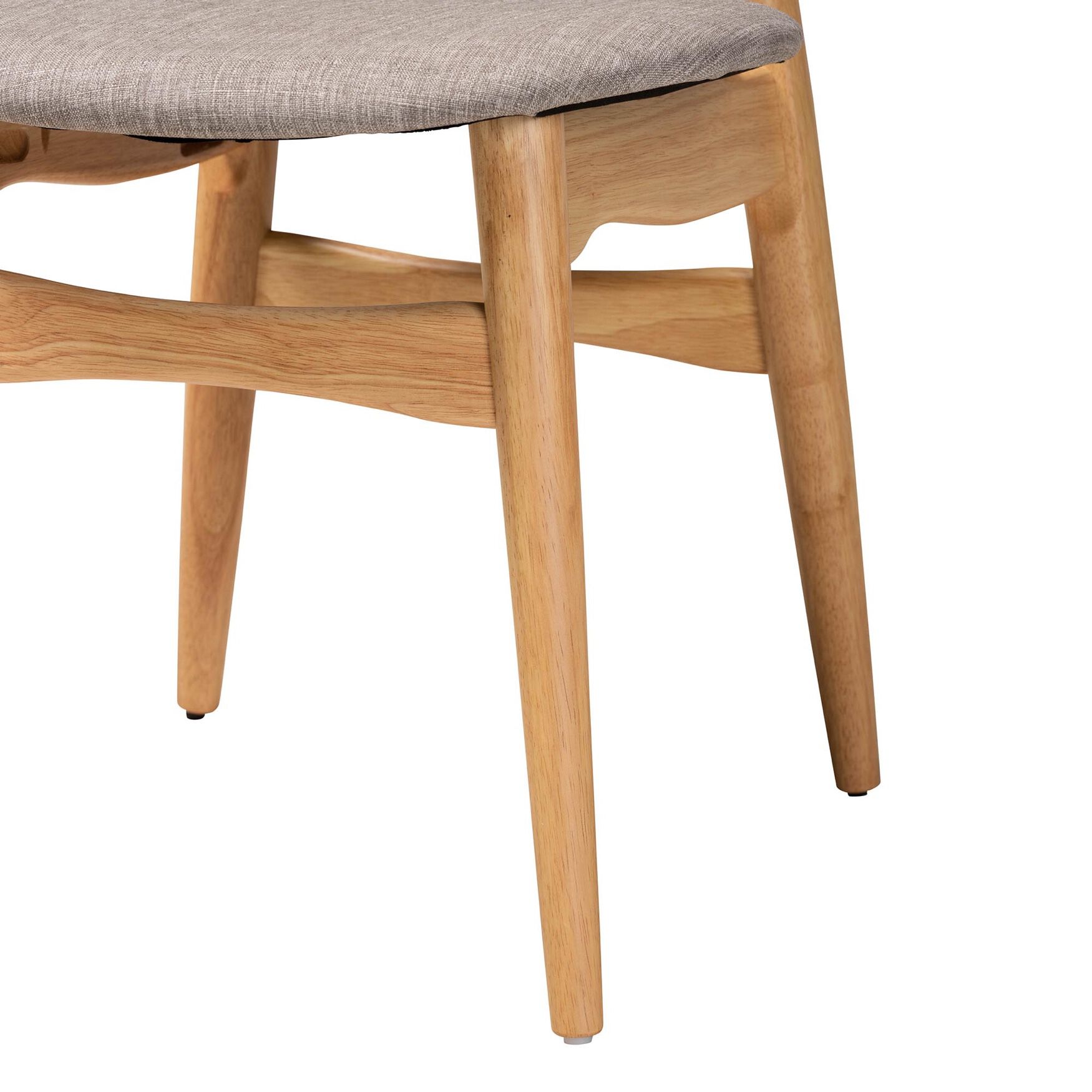 Tarana Mid-Century Modern Grey Fabric and Natural Oak Finished Wood 2-Piece Dining Chair Set, , alternate image number 17