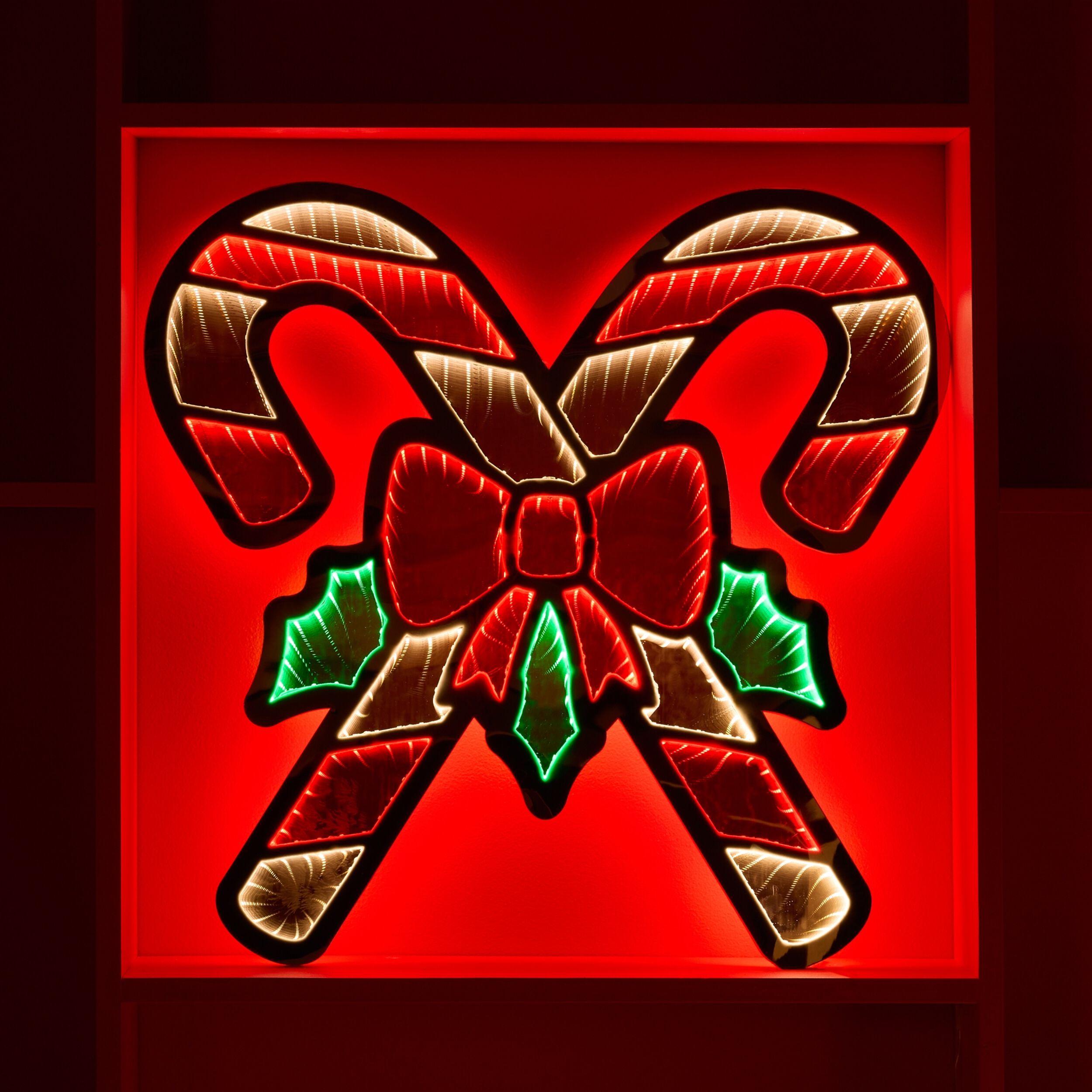 Holiday Candy Cane Ekko Light Display 23.5 inchesL, RED WHITE GREEN, alternate image number 2