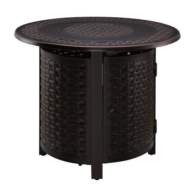 Hendricks Aluminum 34 inches Round LPG Fire Pit, BRONZE, hi-res image number null