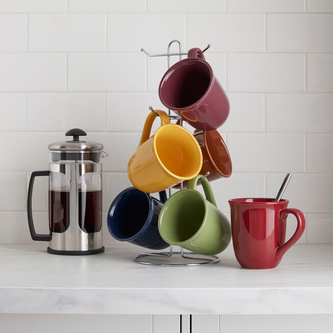Café Amaretto 6-PC Mug Set with stand, MULTI, hi-res image number 0