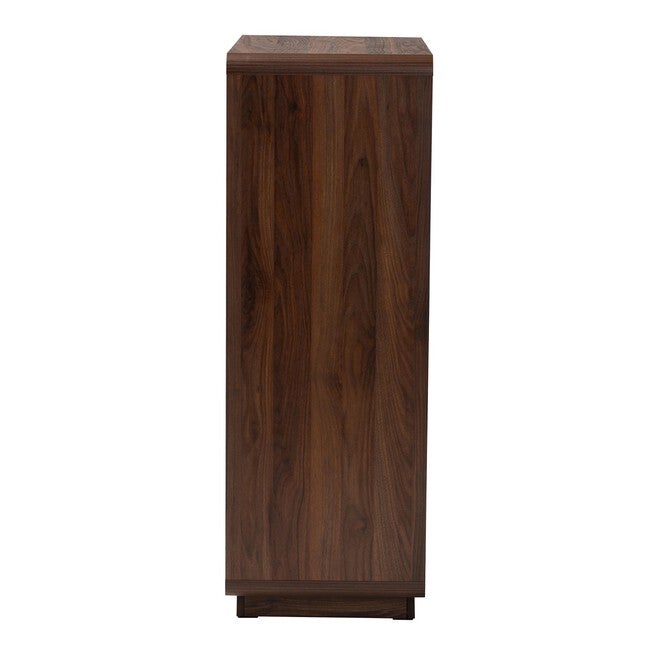 Jenibelle Classic Walnut Brown Wood 5-Drawer Chest with Rattan Drawer, , alternate image number 9