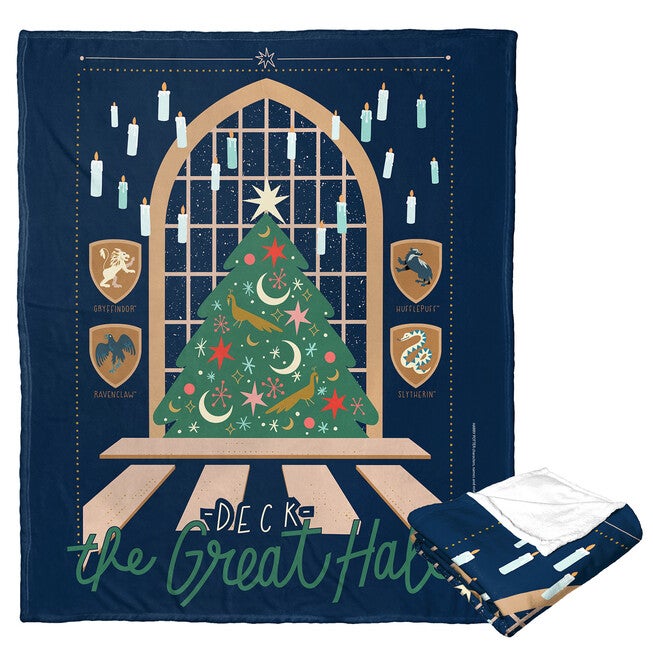 Wb Harry Potter Deck The Great Hall Silk Touch Throw, O, hi-res image number null