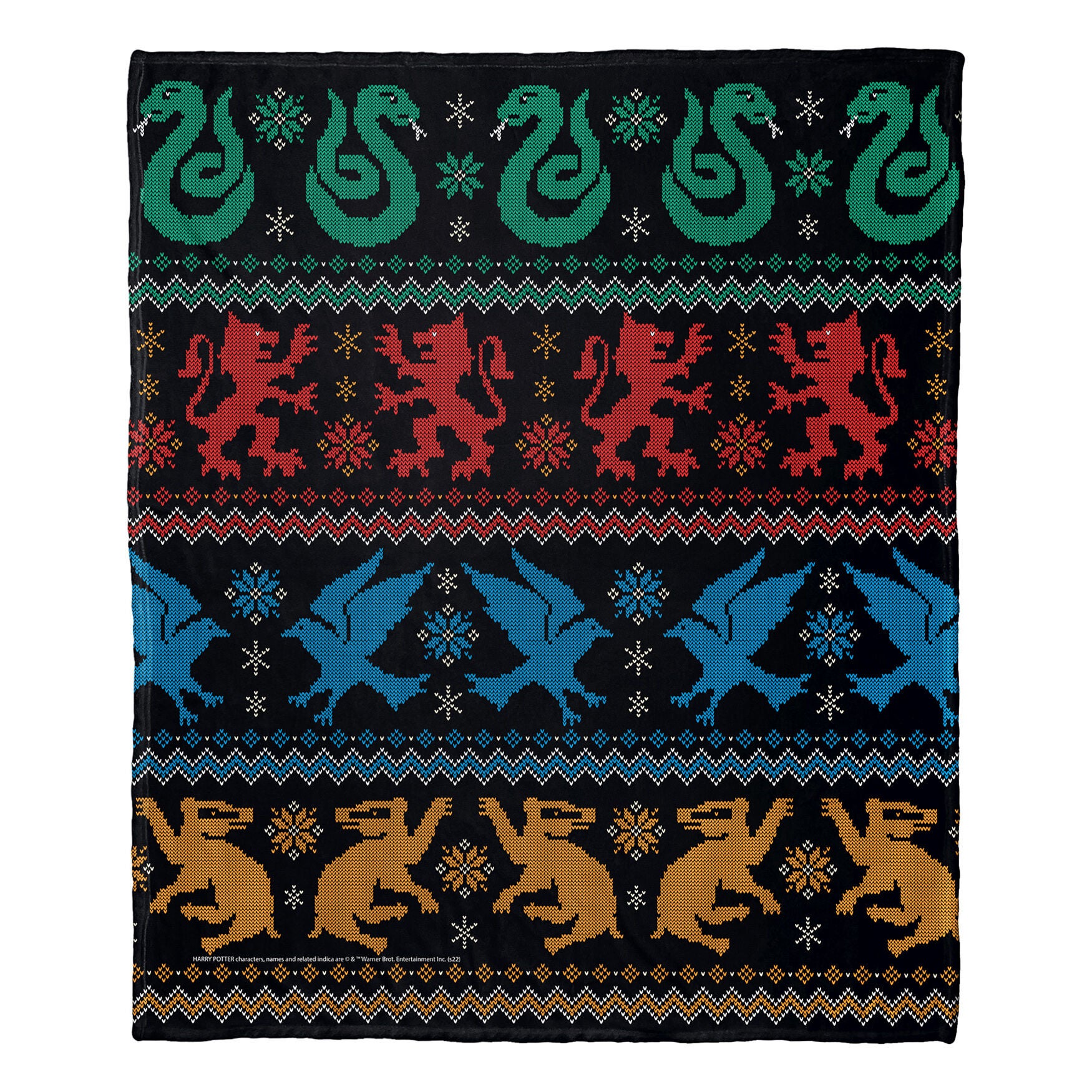 Wb Harry Potter Houses Sweater Silk Touch Throw, , on-hover image number 1