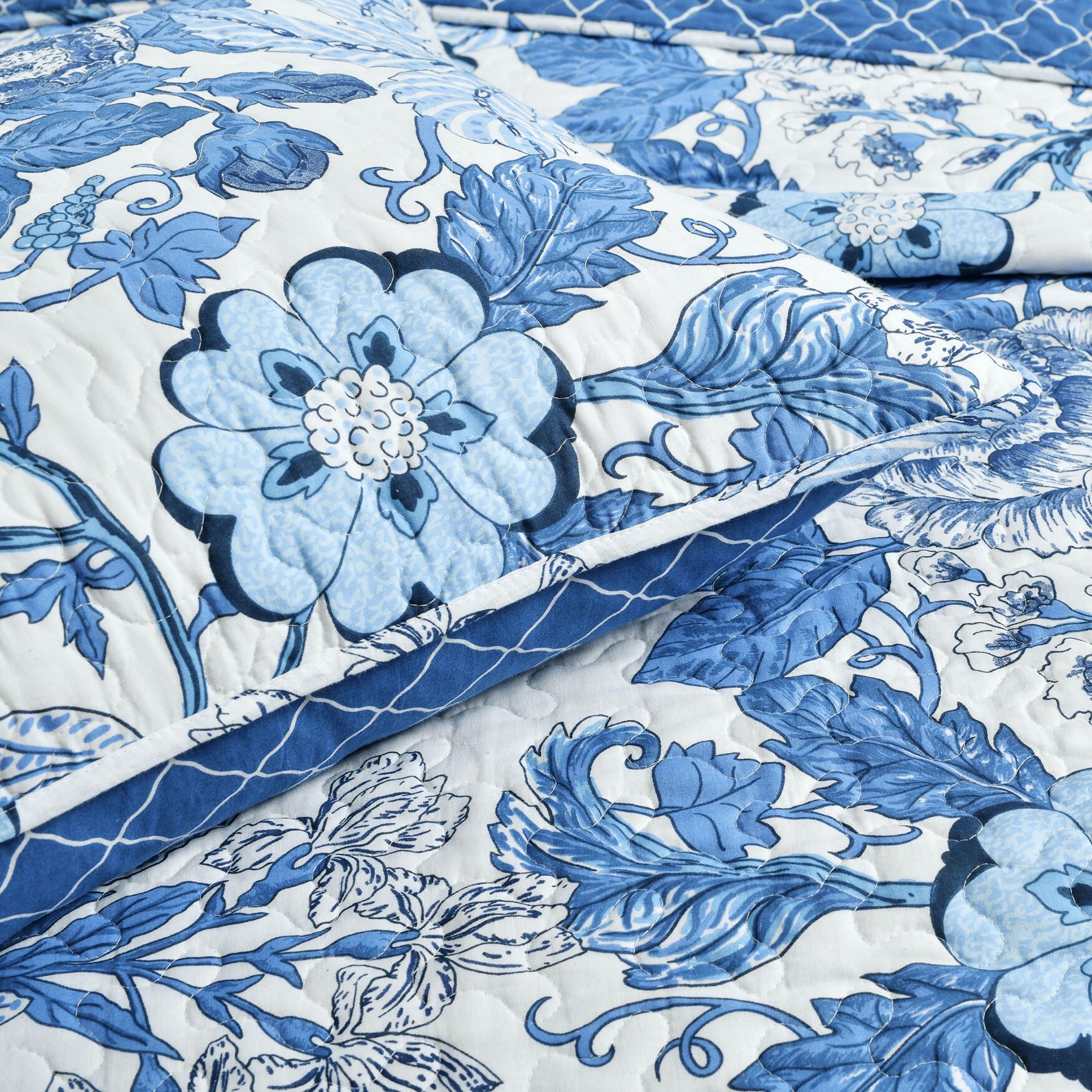 Lush D&eacute;cor Sydney Quilt Black/Blue 3Pc Set, , alternate image number 9
