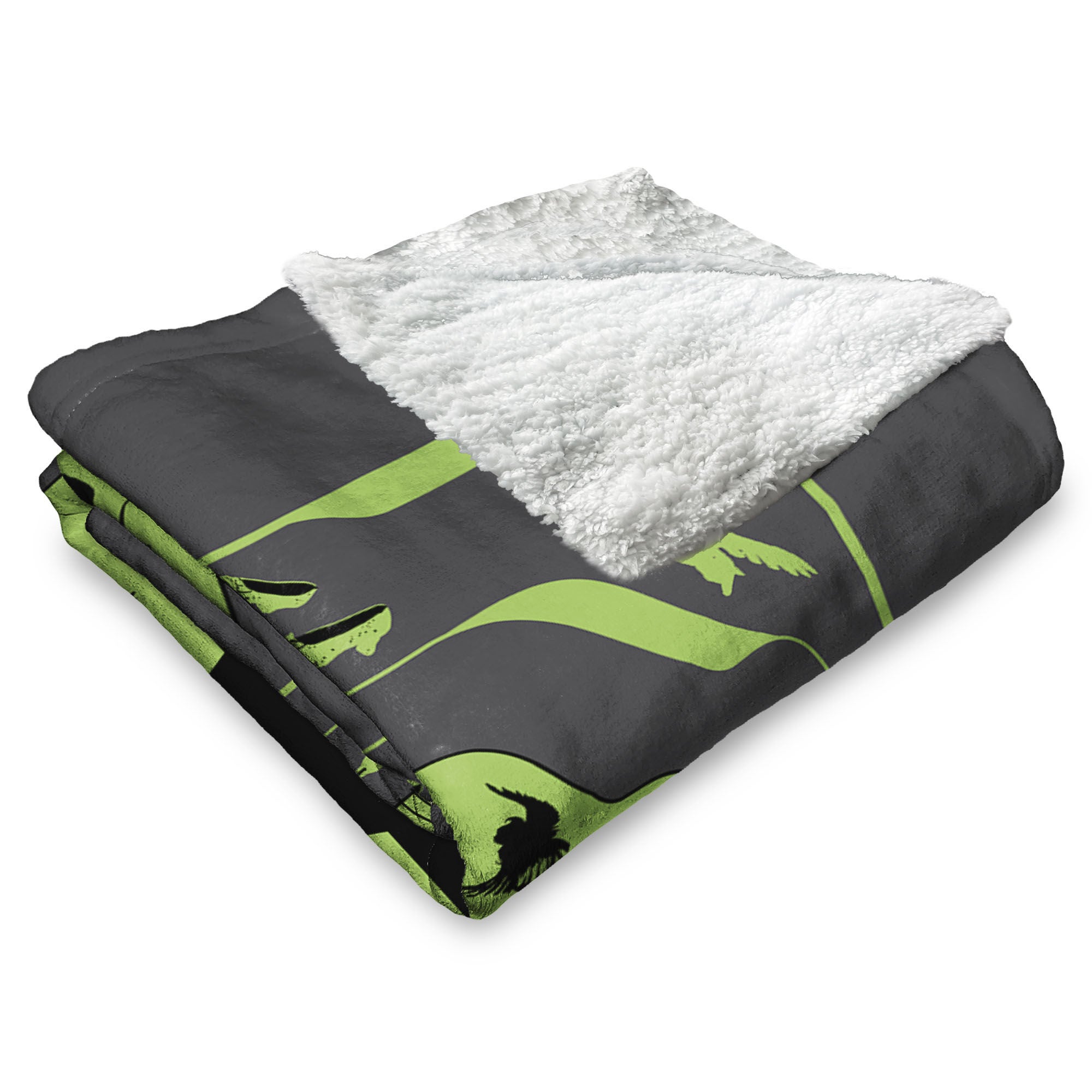 Warner Bros. The Wizard of Oz Don't Add Water Silk Touch Sherpa Throw Blanket 50x60 Inches, GREEN, alternate image number 3