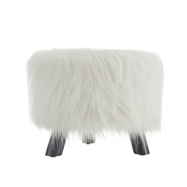 Faux Fur Foot Stool, , alternate image number null
