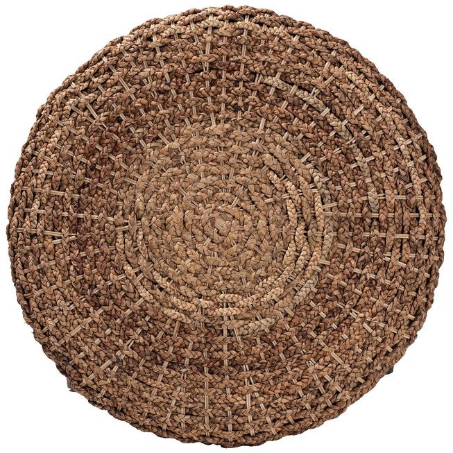 Bailey Handwoven Seagrass Storage Ottoman, Round, NATURAL BROWN, alternate image number null