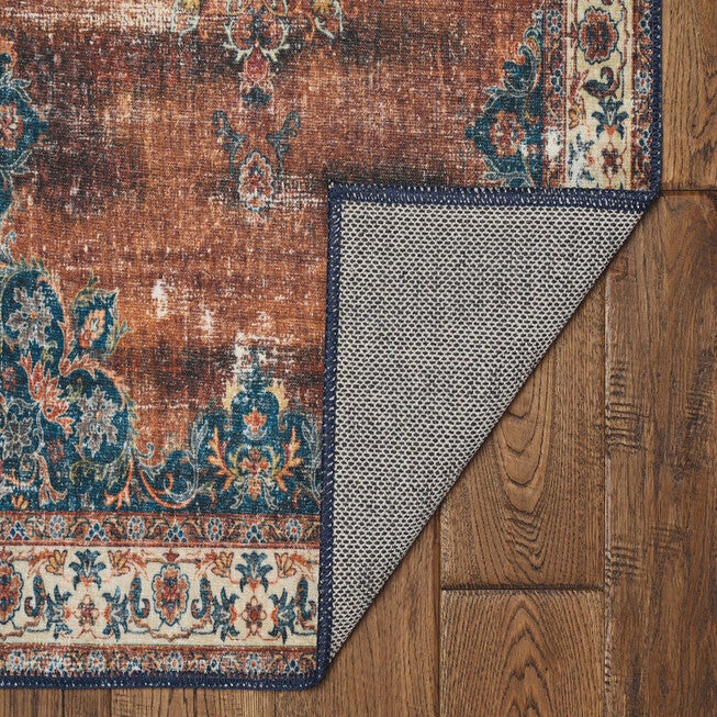 Washable Foster Russet/Ivory Rug, , on-hover image number 1