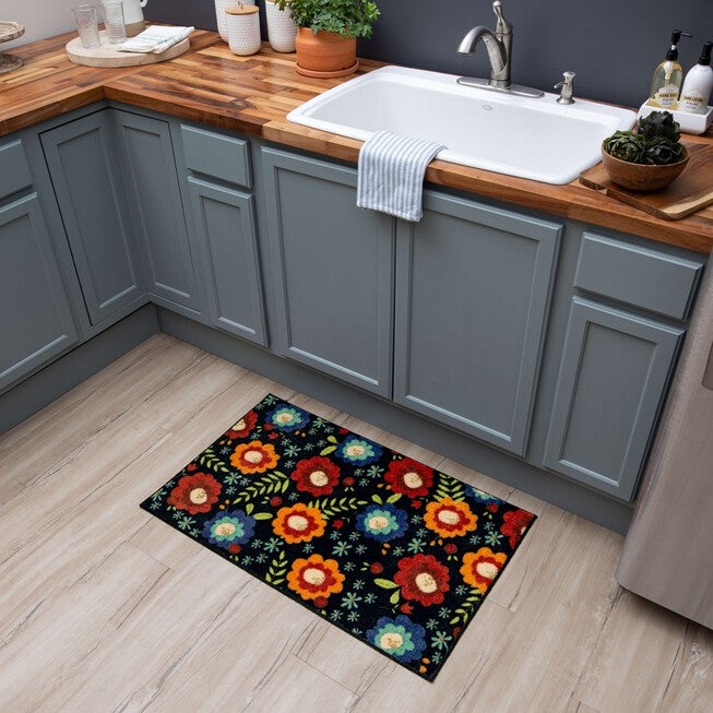 Sweet Flowers Kitchen Rug, , alternate image number 7