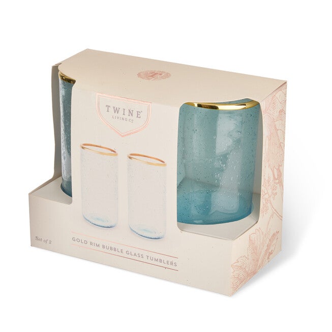 Aqua Bubble Glass Tumbler Set, , alternate image number 4