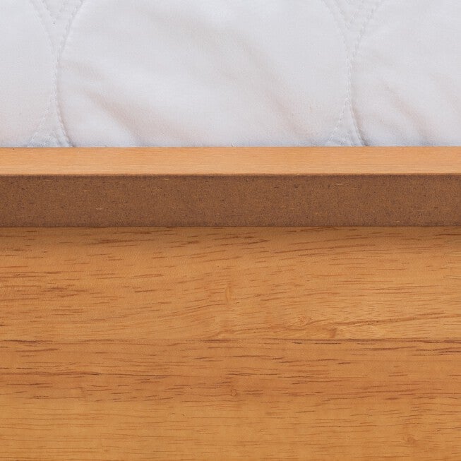 Efren Mid-Century Modern Honey Oak Finished Wood Full Size Bed Frame, , alternate image number null