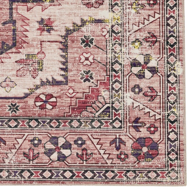 Washable Marcie Ivory/Pink Rug, , alternate image number null