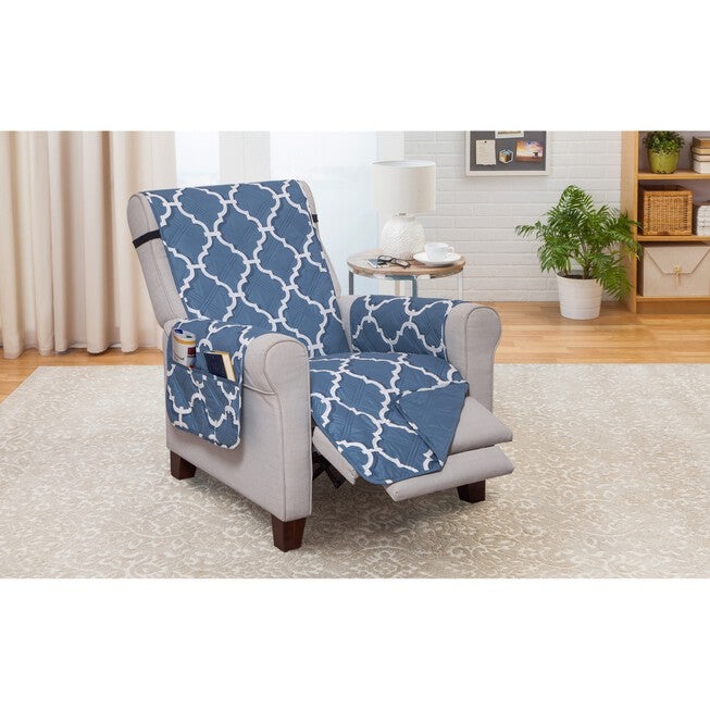 Recliner Furniture Protector, ODYSSEY SLATE BLUE, hi-res image number null