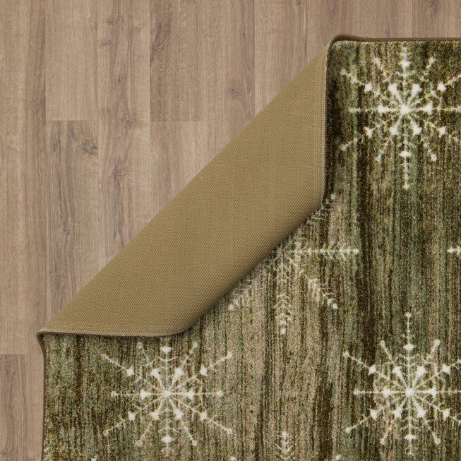 Barnwood Snowflakes Driftwood Kitchen Rug, , alternate image number 2