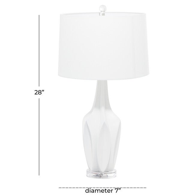 White Polystone Coastal Accent Lamp, , alternate image number 4