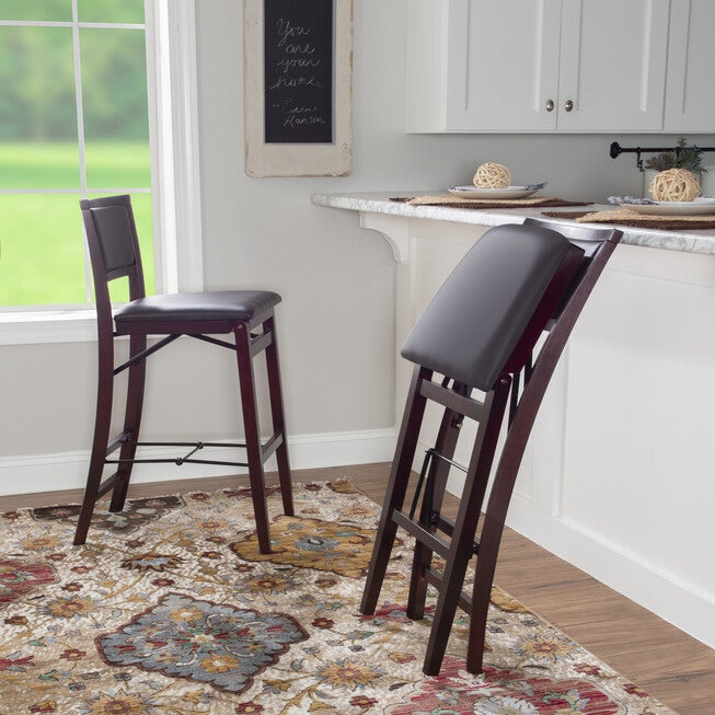 Keira Pad Back Folding Bar Stool, , alternate image number 6
