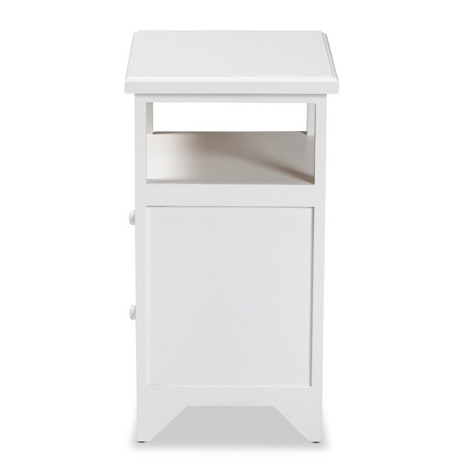 Karsen Modern And Contemporary White Finished Wood 2-Drawer Nightstand, , alternate image number null