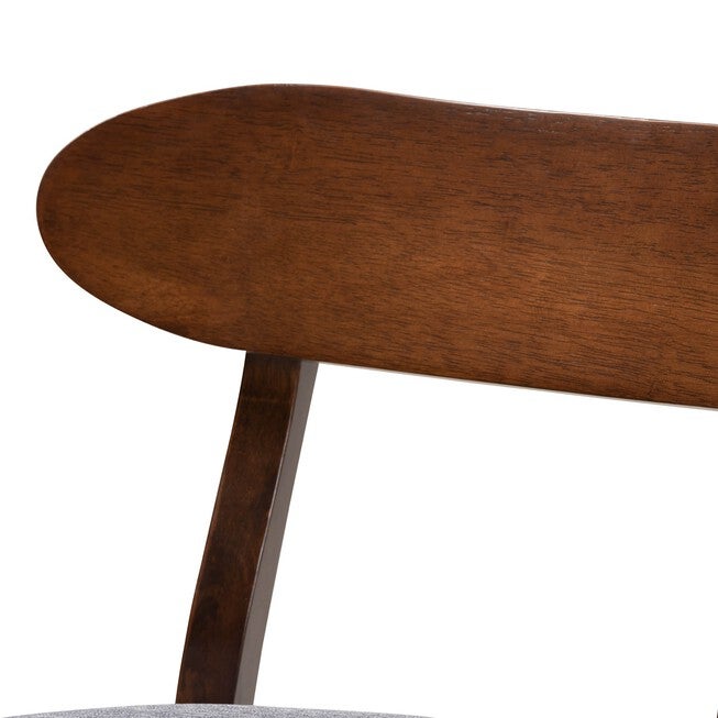 Ulyana Mid-Century Modern Grey Fabric And Natural Brown Finished Wood 2-Piece Counter Stool Set, , alternate image number 10
