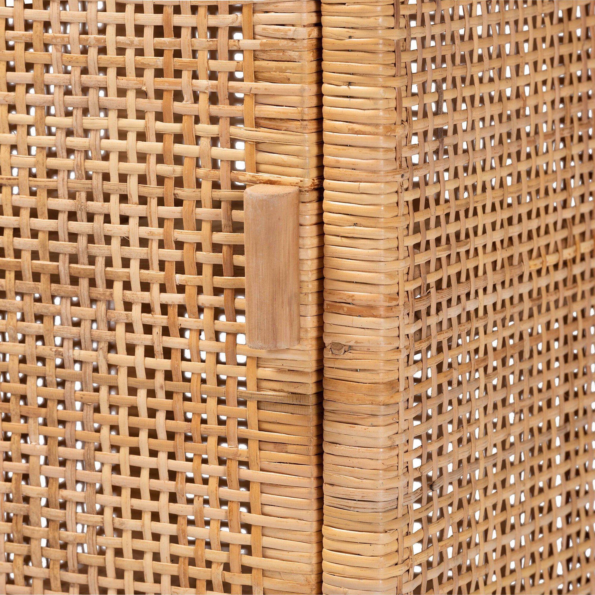 Vivan Modern Bohemian Natural Brown Rattan 1-Door Nightstand, NATURAL BROWN, alternate image number 7