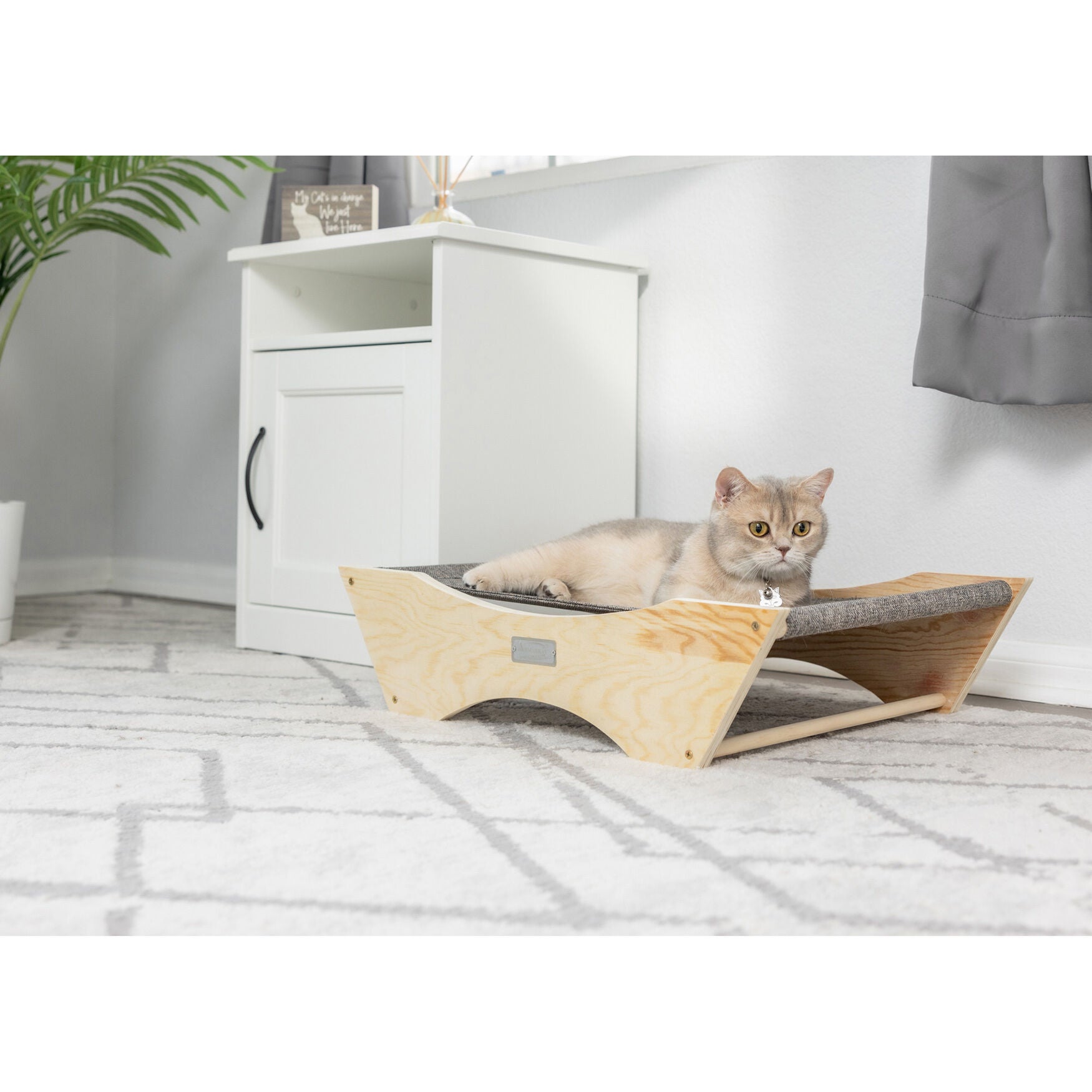 Elevated Cozy Pet Hammock For Cats, , alternate image number 4