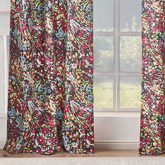 Alice Midnight Curtain Panel Pair, , alternate image number null