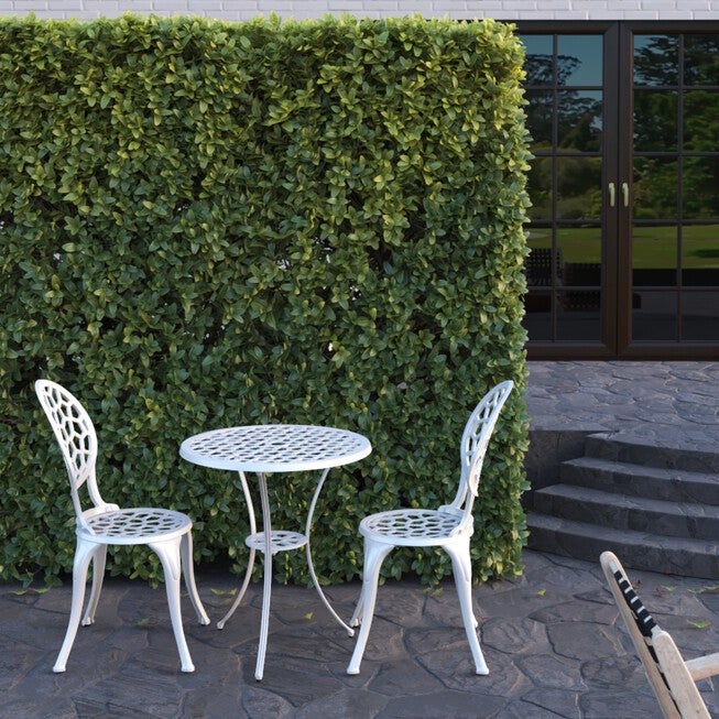 Vashon Aluminum 3-piece Bistro Set in White, , on-hover image number null