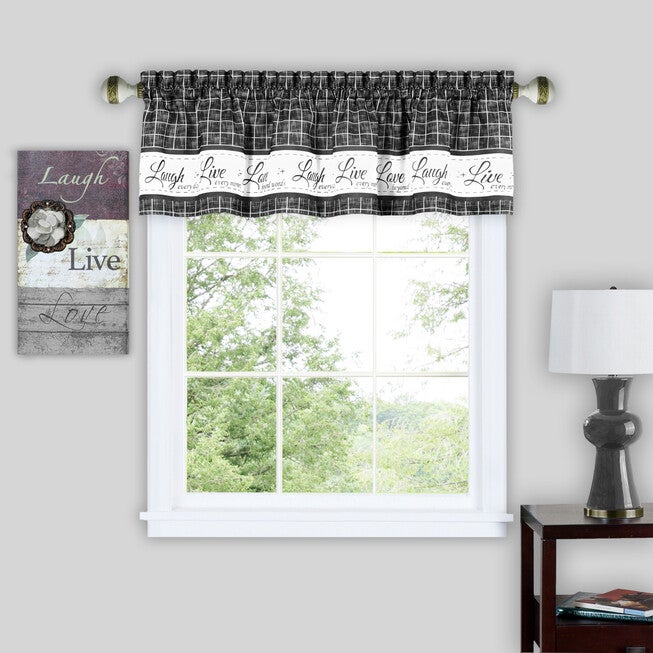 Live, Love, Laugh Window Curtain Valance - 58x14, , alternate image number null