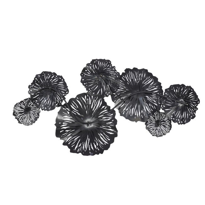 Grey Metal Eclectic Floral Wall Decor, , alternate image number 2
