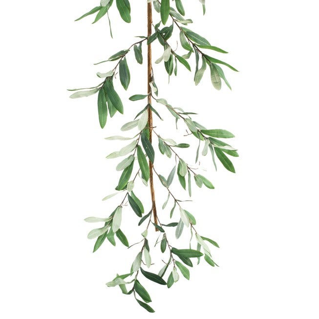 Olive Leaf Foliage Garland 5.5'L, GREEN/BROWN, hi-res image number null