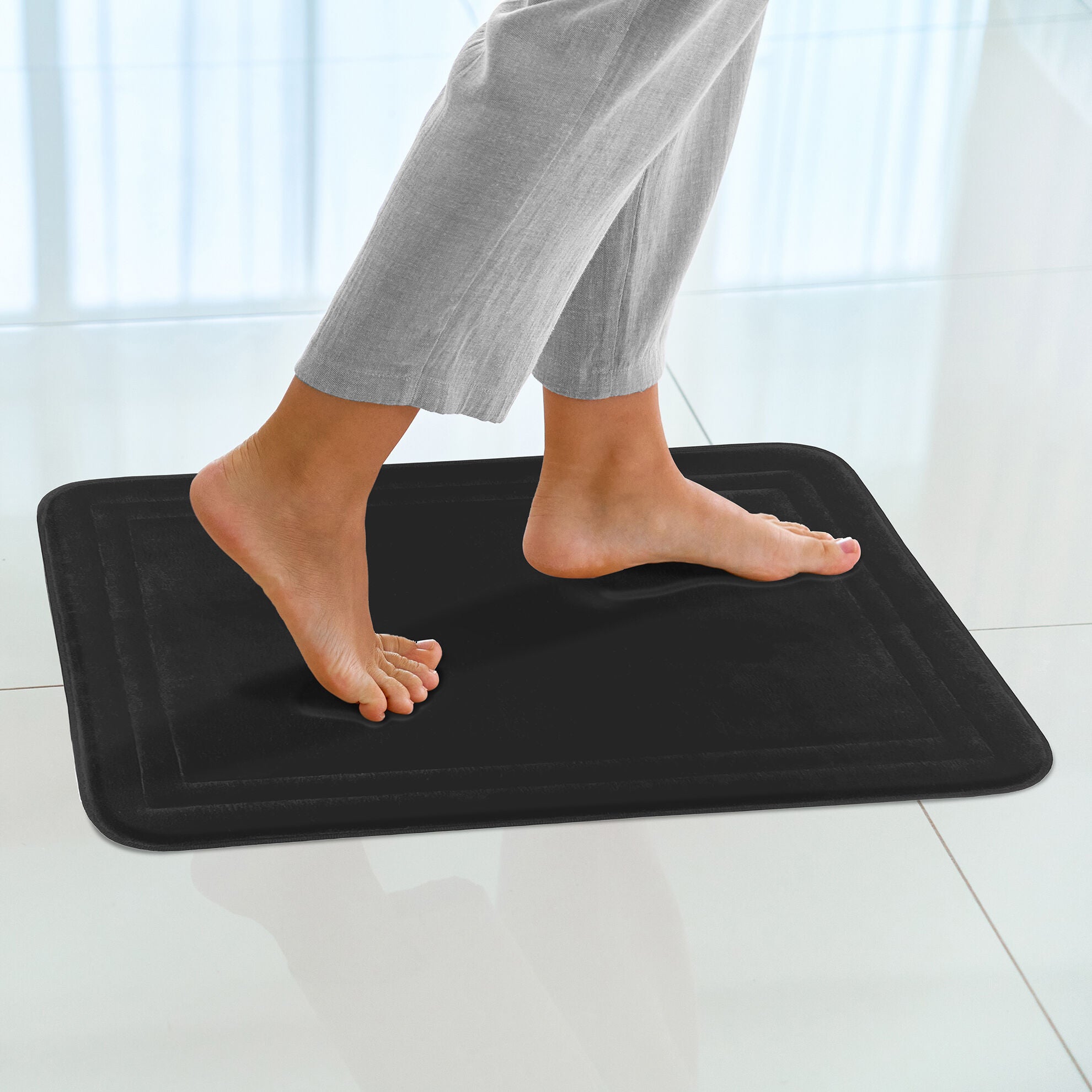 Elle 17x24 Memory Foam Mat, BLACK, alternate image number 2