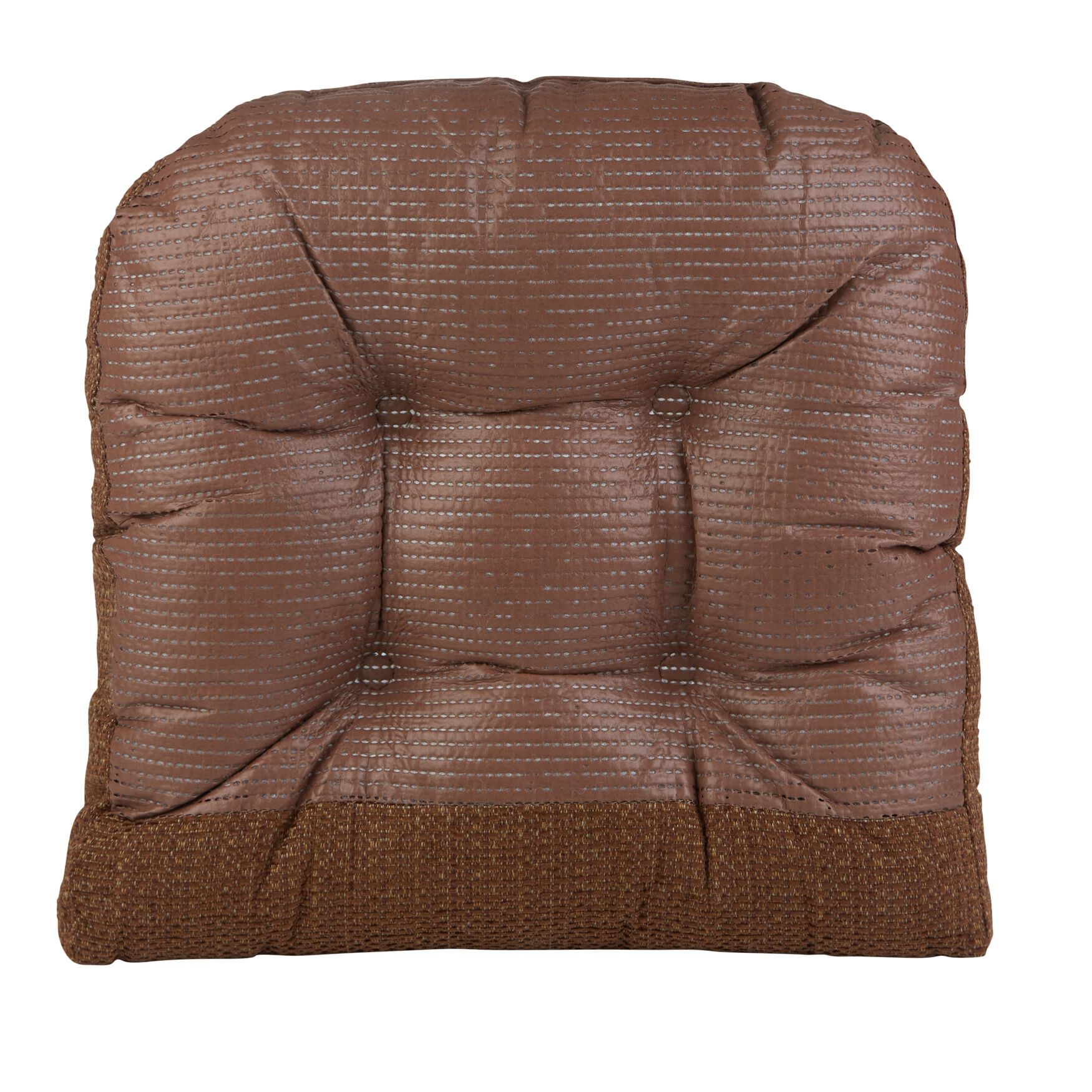 15 inches Tyson Gripper Chair Pad, BROWN, on-hover image number 1