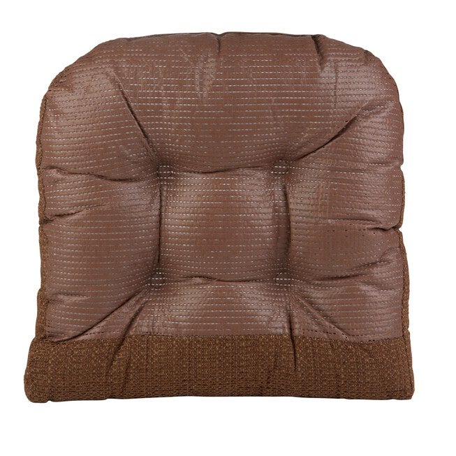 15 inches Tyson Gripper Chair Pad, BROWN, on-hover image number 1