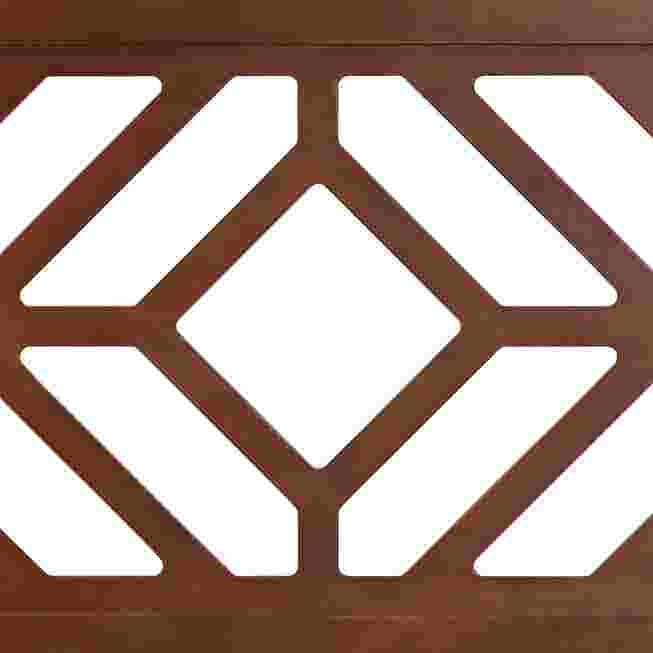 Geometric pattern close-up of headboard