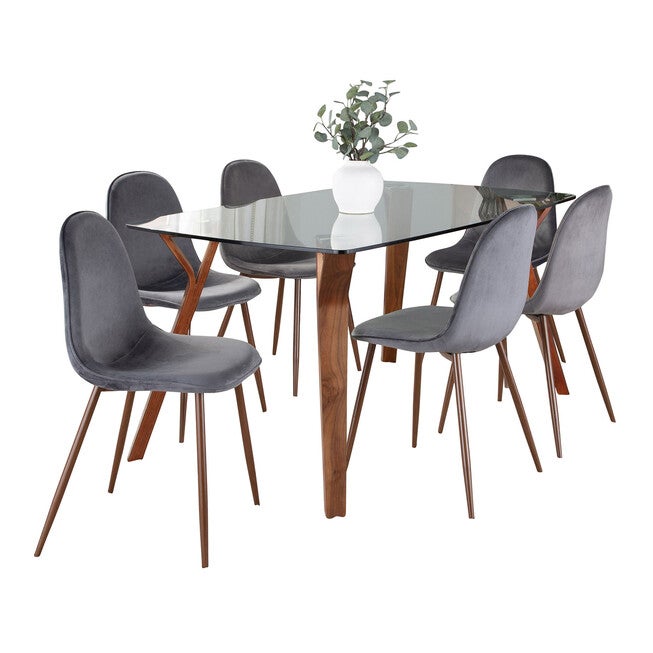 Folia Pebble Dining Set - 7 Piece, , on-hover image number null