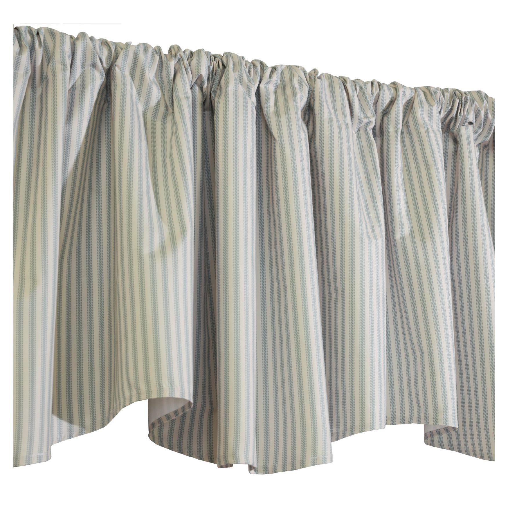 Ticking Stripe Room Darkening Pole Top Flat Valance, , alternate image number 11