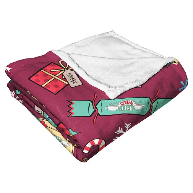 Wb Friends Christmas Pattern Silk Touch Throw Blanket, , alternate image number null