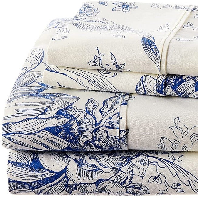 Toile Cotton Sheet Set, Navy, , alternate image number 2