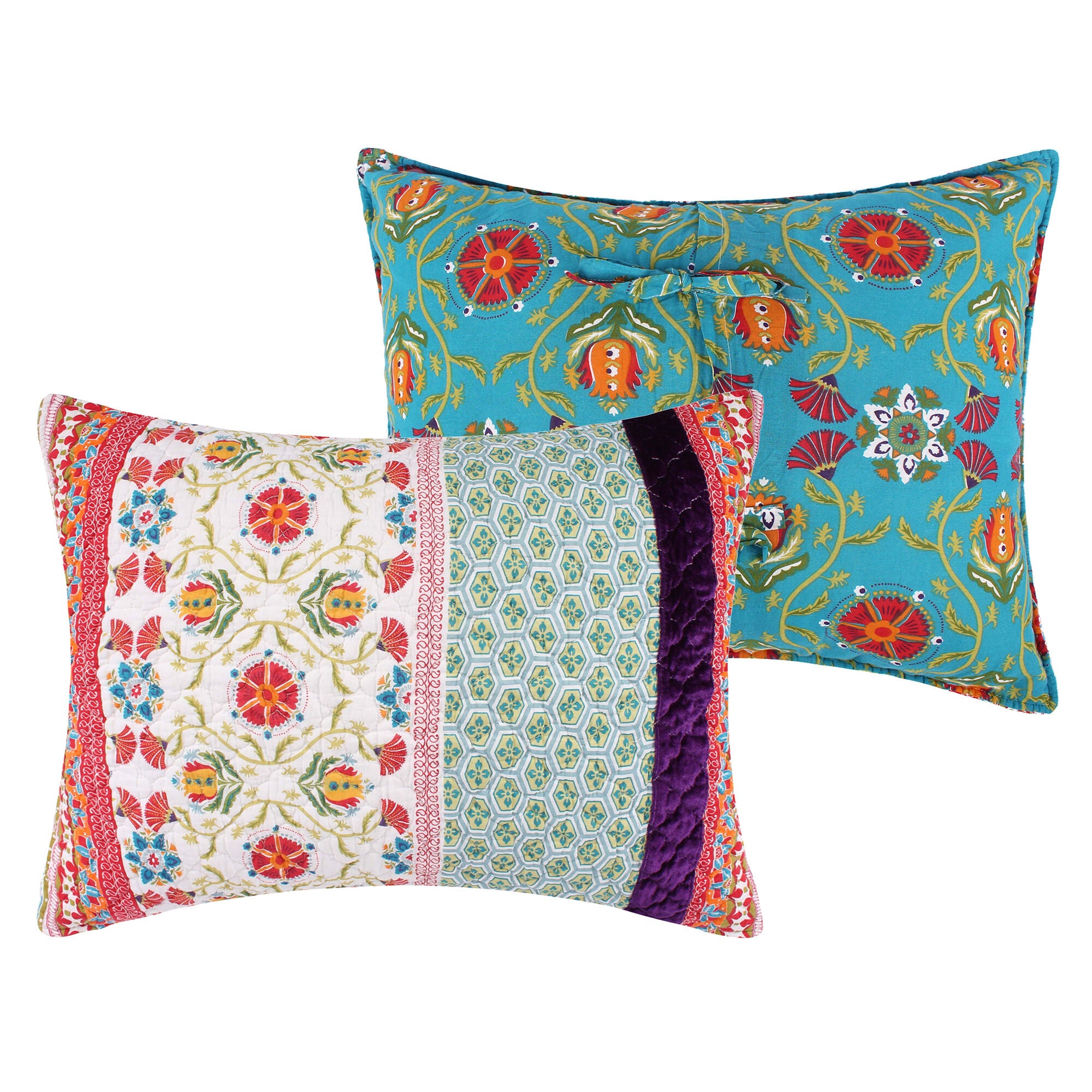 Thalia Finely Stitched Quilt Set with Decorative Pillows, TANGO, alternate image number 1