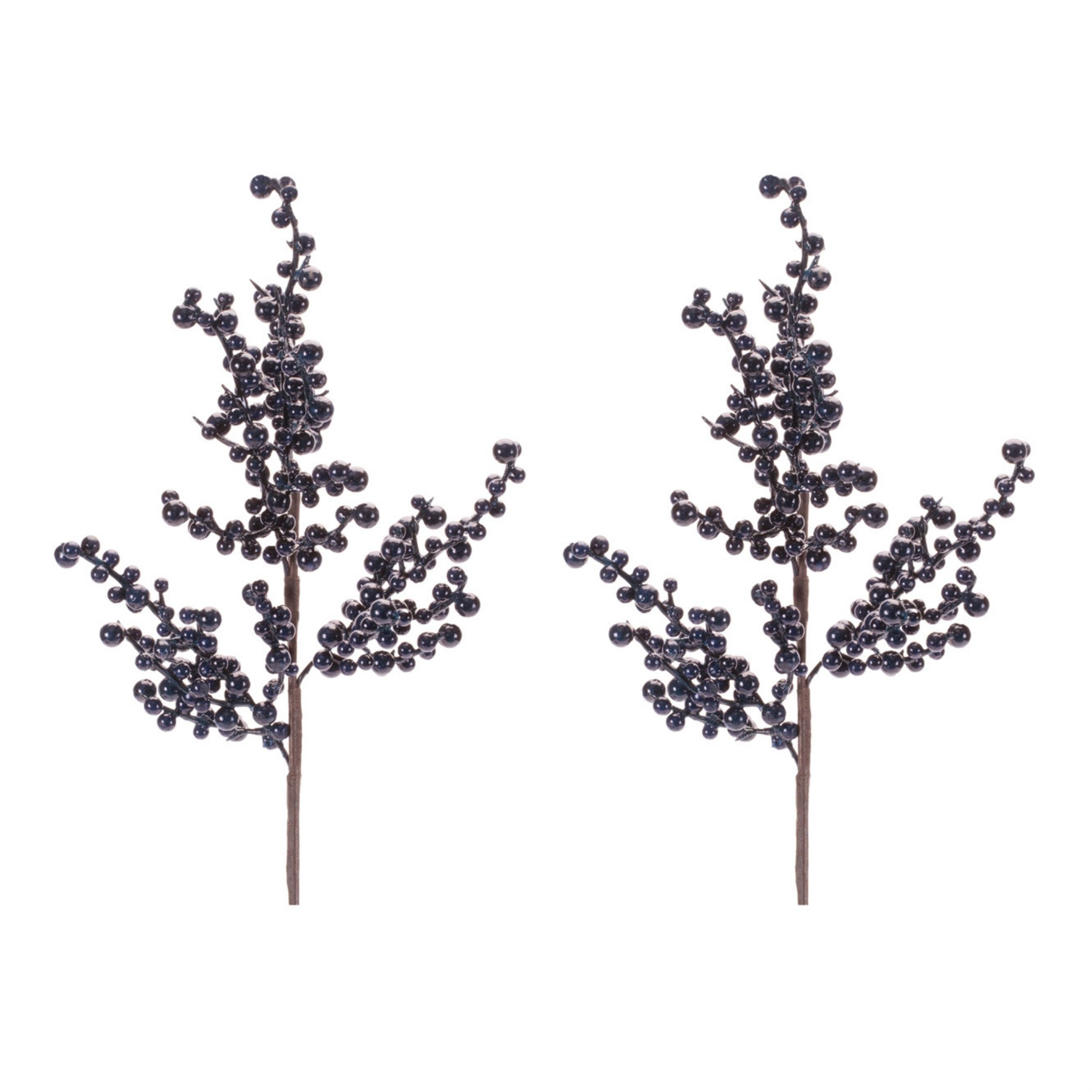Glossy Berry Spray (Set of 2), BLUE, alternate image number 4