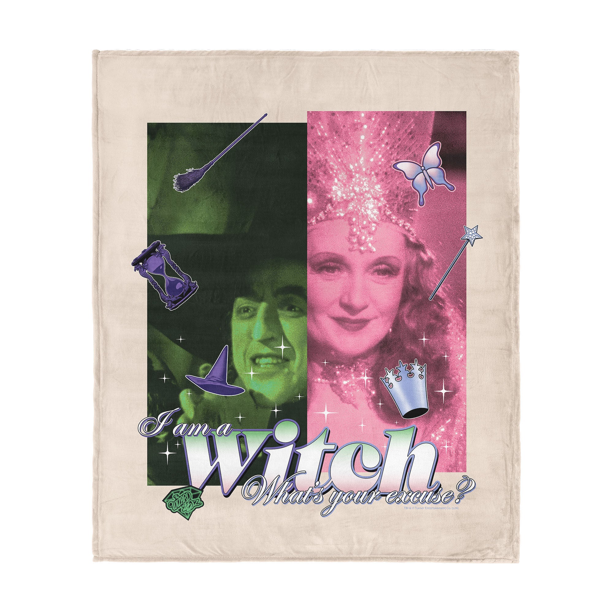 Warner Bros. The Wizard of Oz What's Your Excuse Silk Touch Throw Blanket 50x60 Inches, PINK, hi-res image number 0
