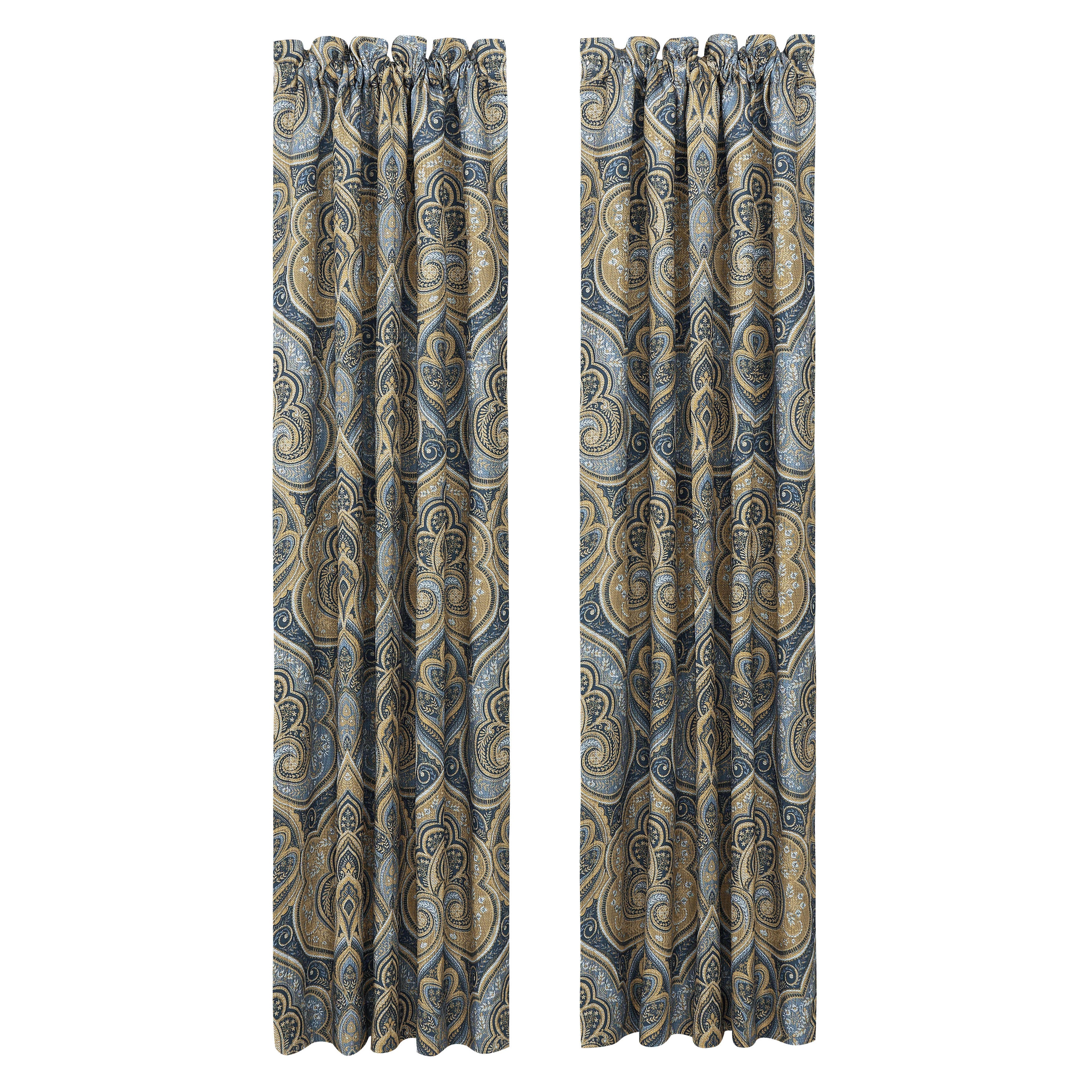 Messina Navy 84 Inch Window Panel Pair, NAVY, alternate image number 4