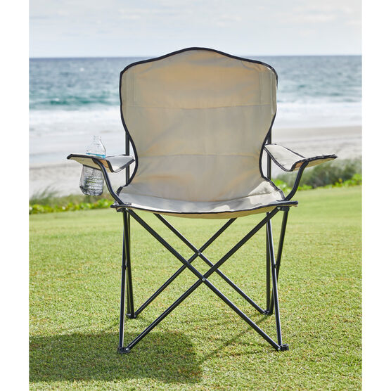 Folding Camping Chair, TAUPE, hi-res image number null