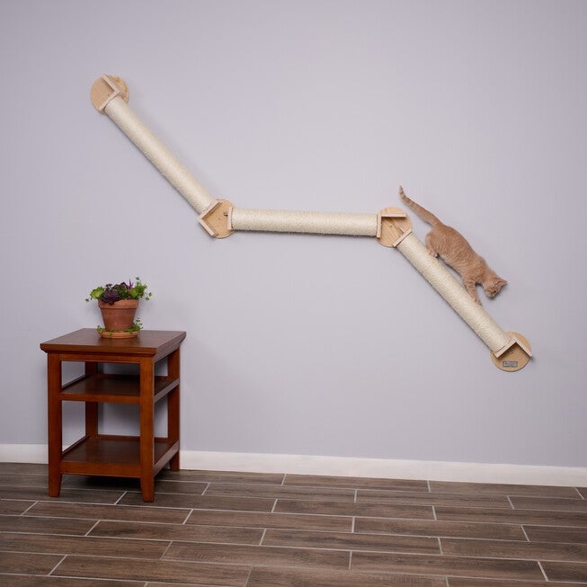 Armarkat Wall Series Wall Climbing Cat Post Bridge W2307, NATURAL BEIGE, hi-res image number null