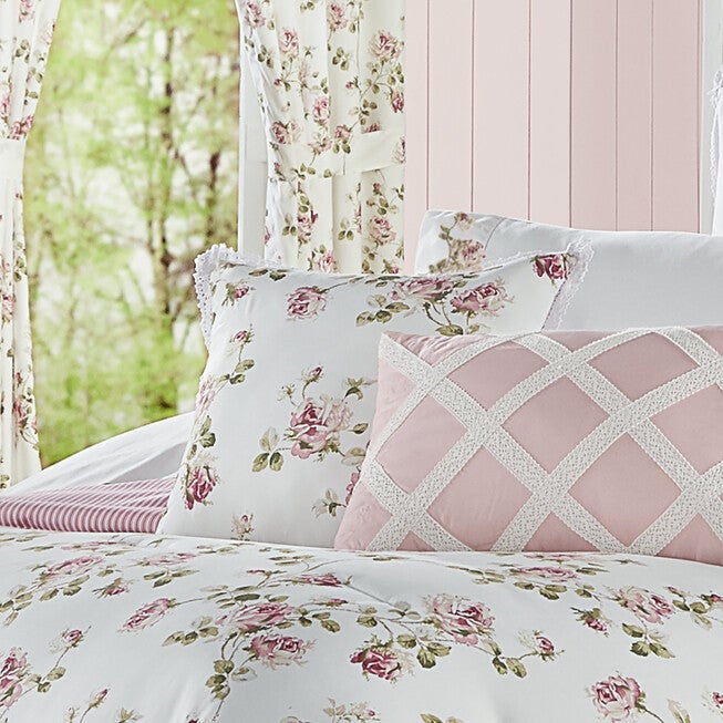 Rosemary 16 Inch Square Decorative Throw Pillow, ROSE, alternate image number 1