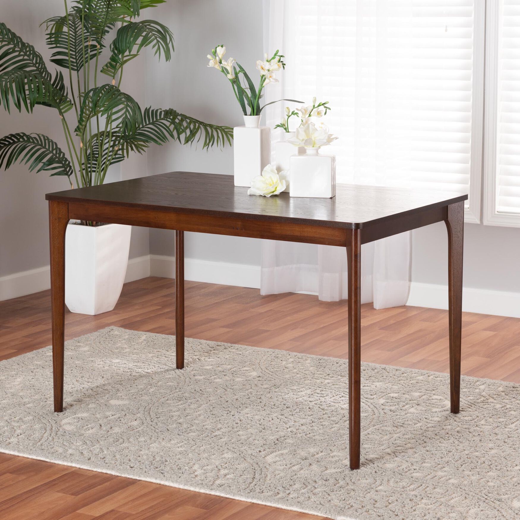 Sherwin Mid-Century Modern Black Finished Wood Dining Table, , alternate image number 6