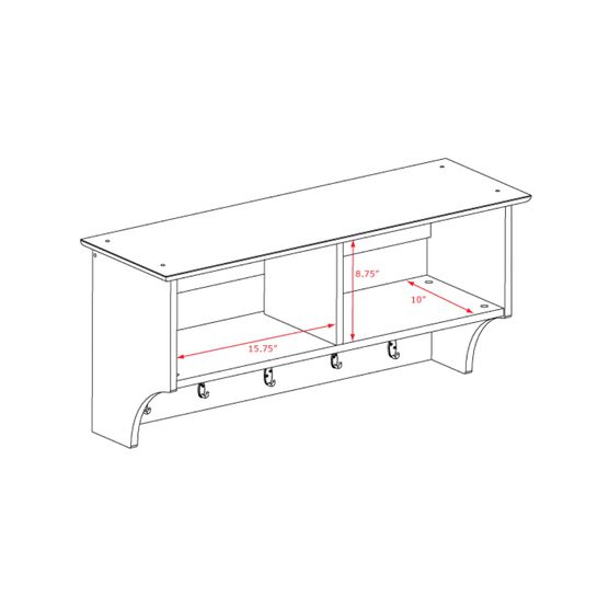 36" Wide Hanging Entryway Shelf, , alternate image number null