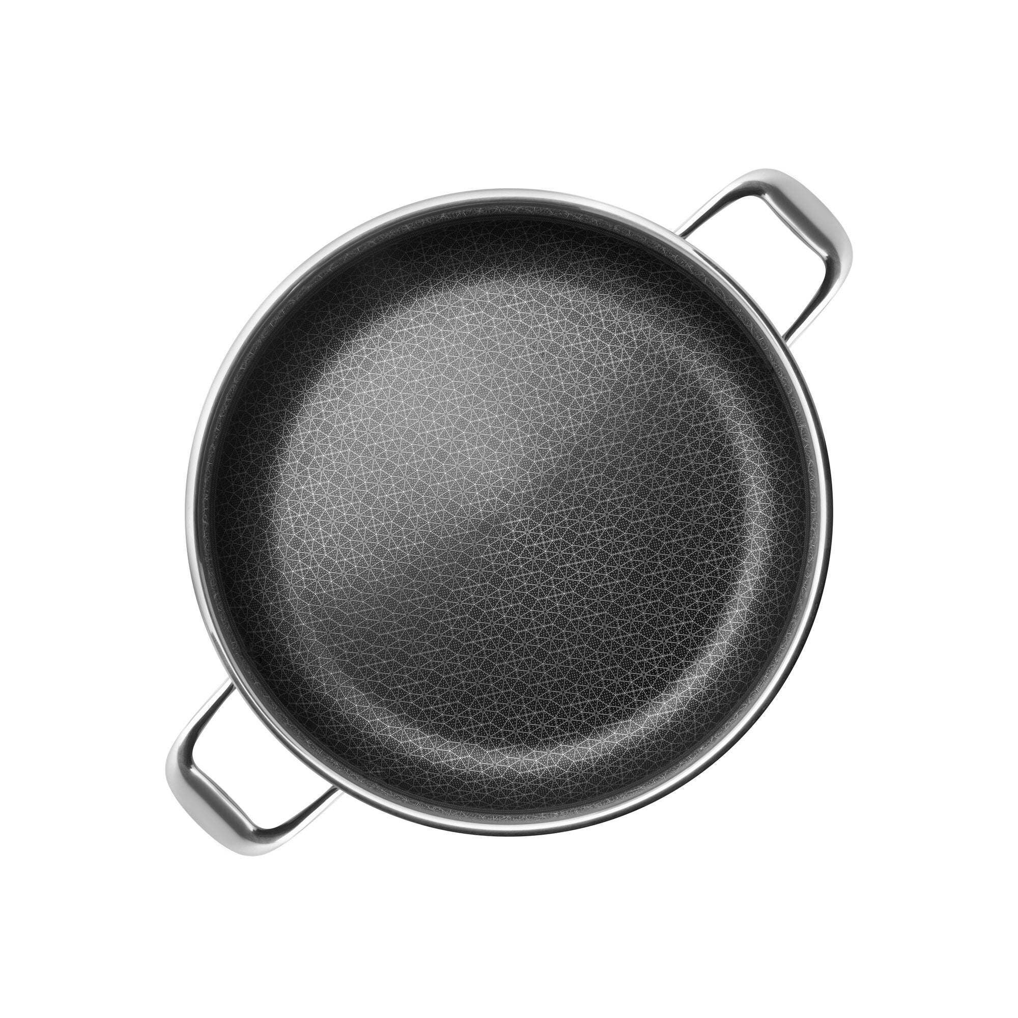 LIVWELL DiamondClad&trade; 14 inches Hybrid Nonstick Stainless Steel Everything Pan Set w/ Tempered Glass Lid, Dishwasher Safe, PFOA-free &ndash; Silver/Black, SILVER, alternate image number 3